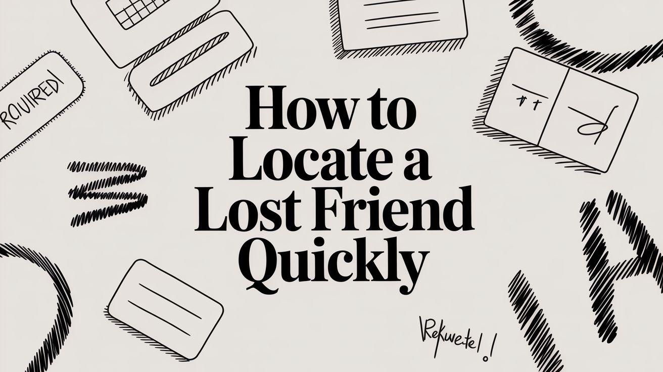 How to Locate a Lost Friend Quickly