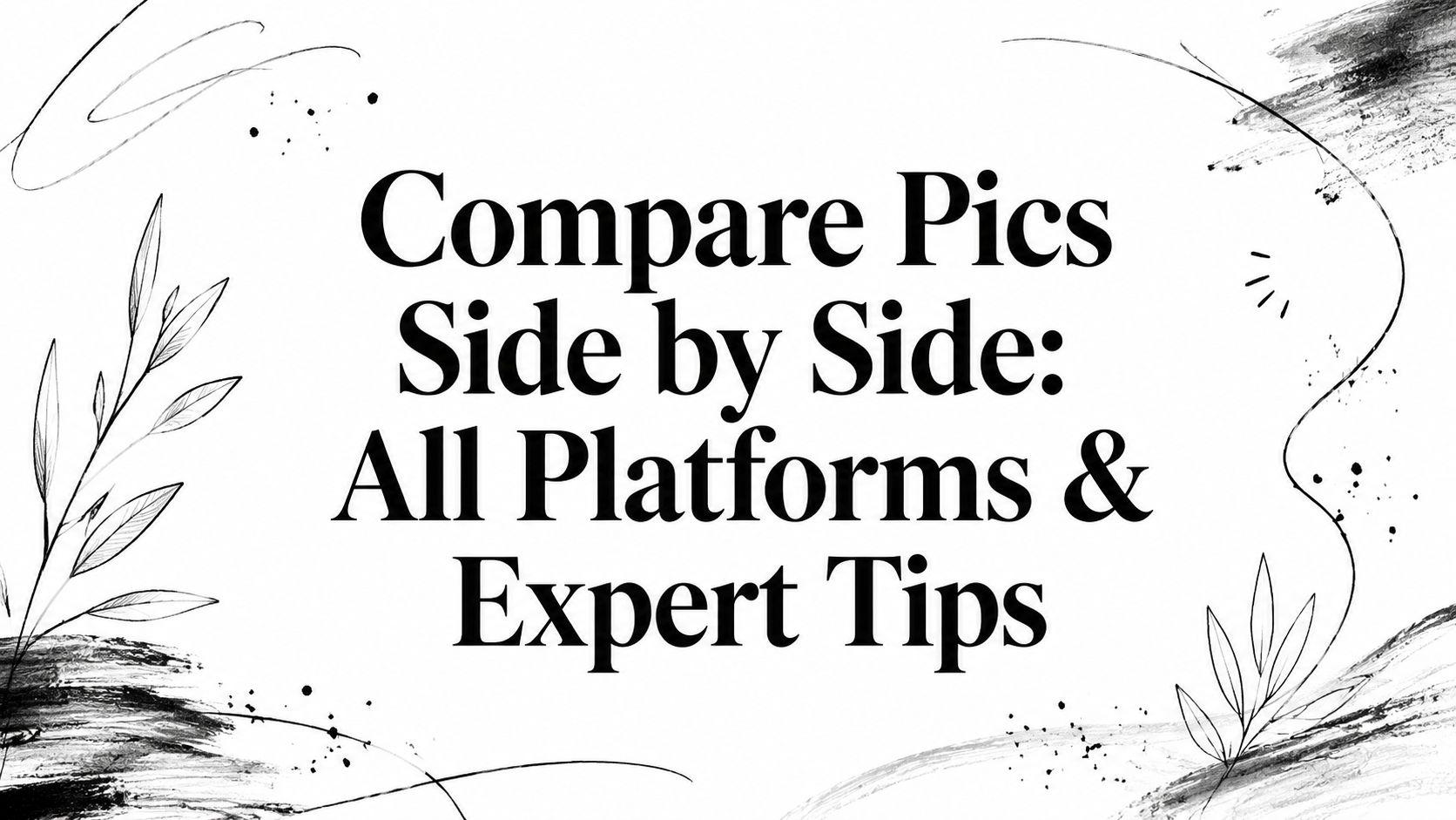 Compare Pics Side by Side: All Platforms & Expert Tips