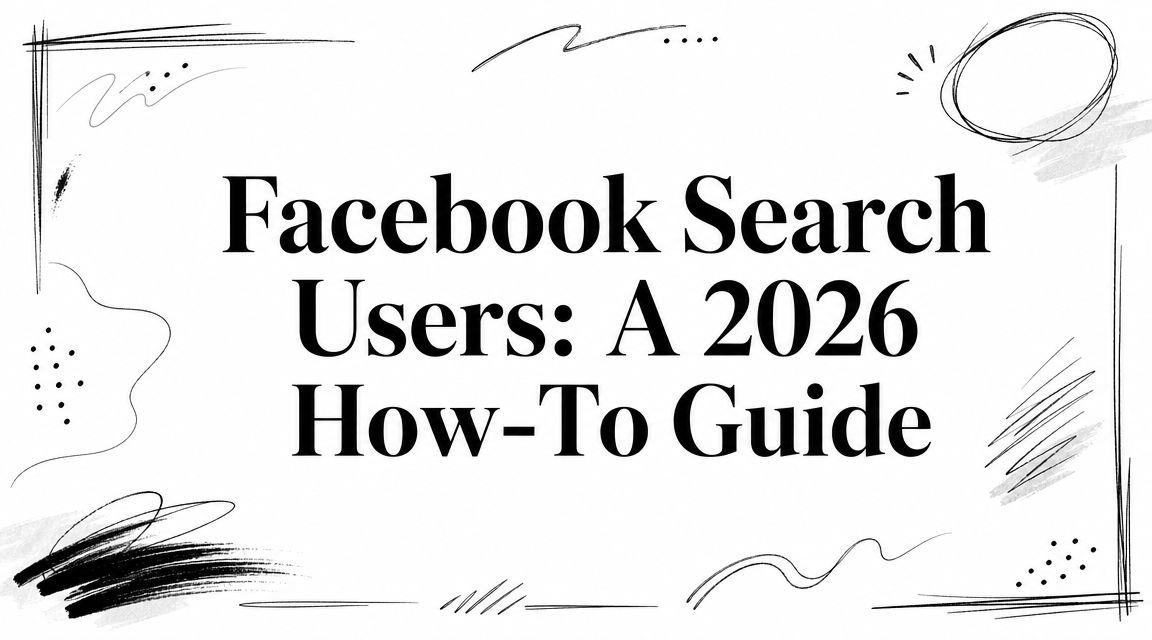 Facebook Search Users: A 2026 How-To Guide